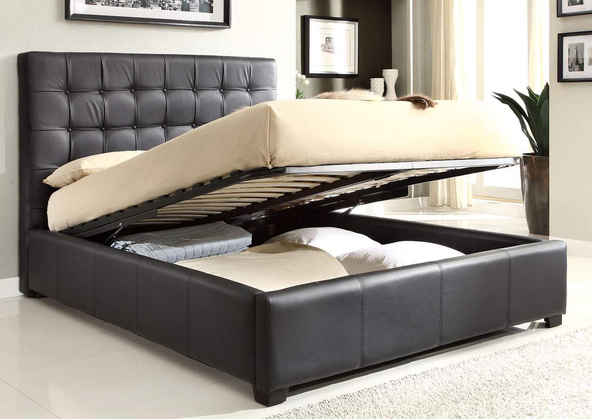 leather beds with mattress
