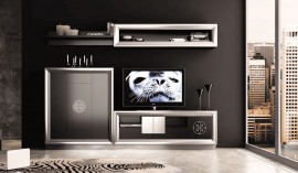 Modern Living Room Wall Unit with Entertainment Center