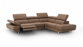 Exquisite Leather Upholstery Corner L-shape Sofa