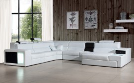 Shop 100% Italian and modern quality leather sectionals