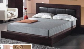 Stylish Leather High End Platform Bed