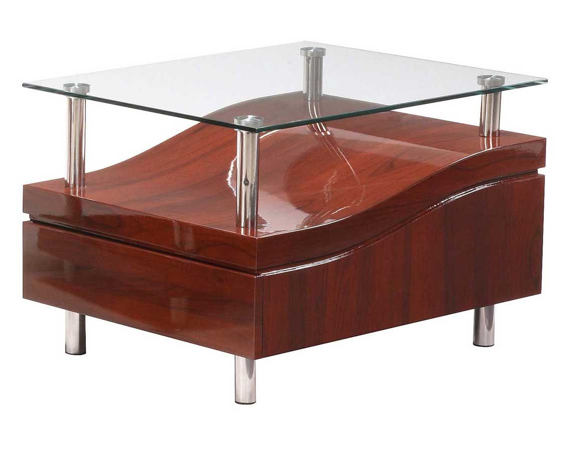 Mahogany and Chrome Coffee Table Two Color Options San Diego California ...