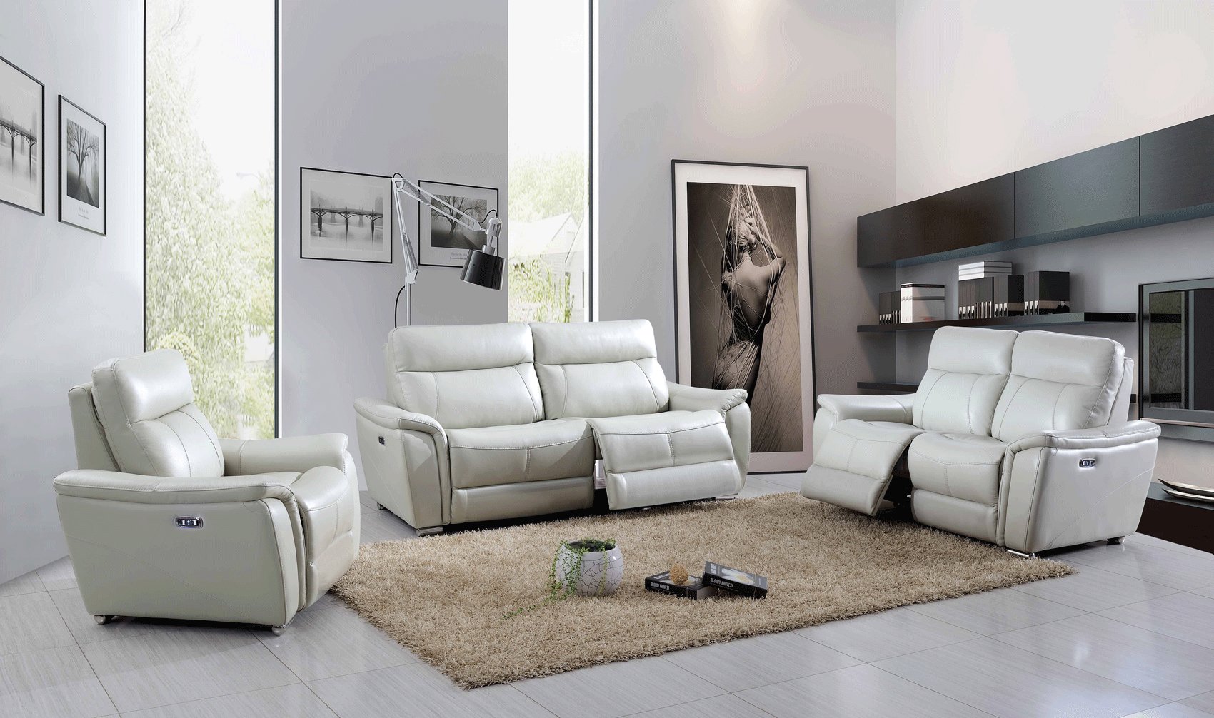 grey giovanny leather sofa