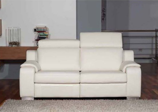 Contemporary White Leather Living Room Sofa Set Miami Florida Antonio ...