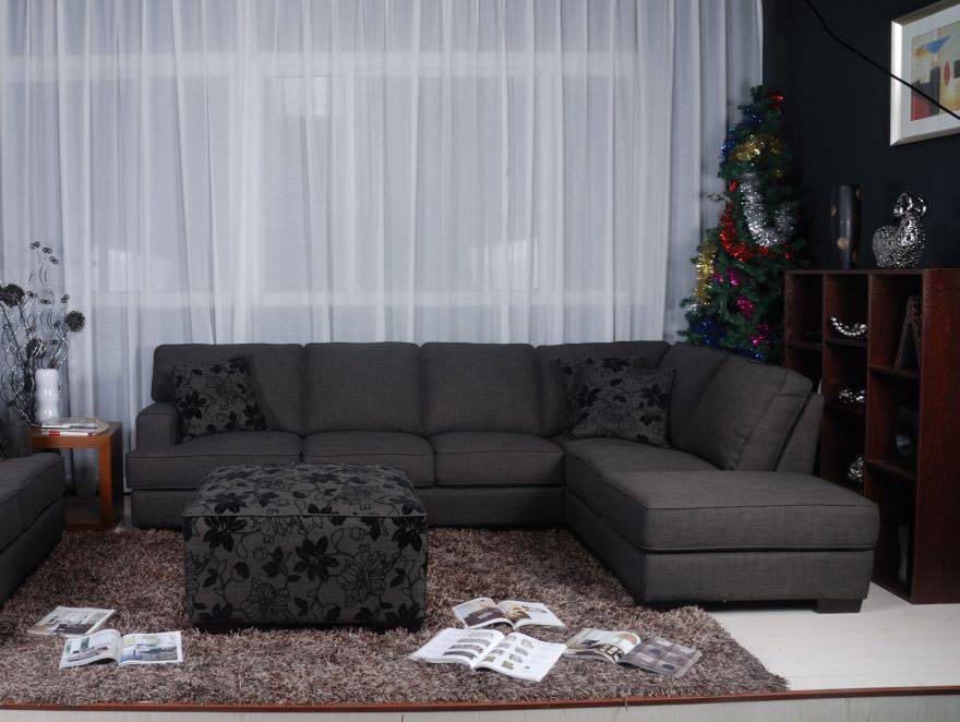 Black Grey Modern Sofa Pillows, Modern Pillows for Living Room