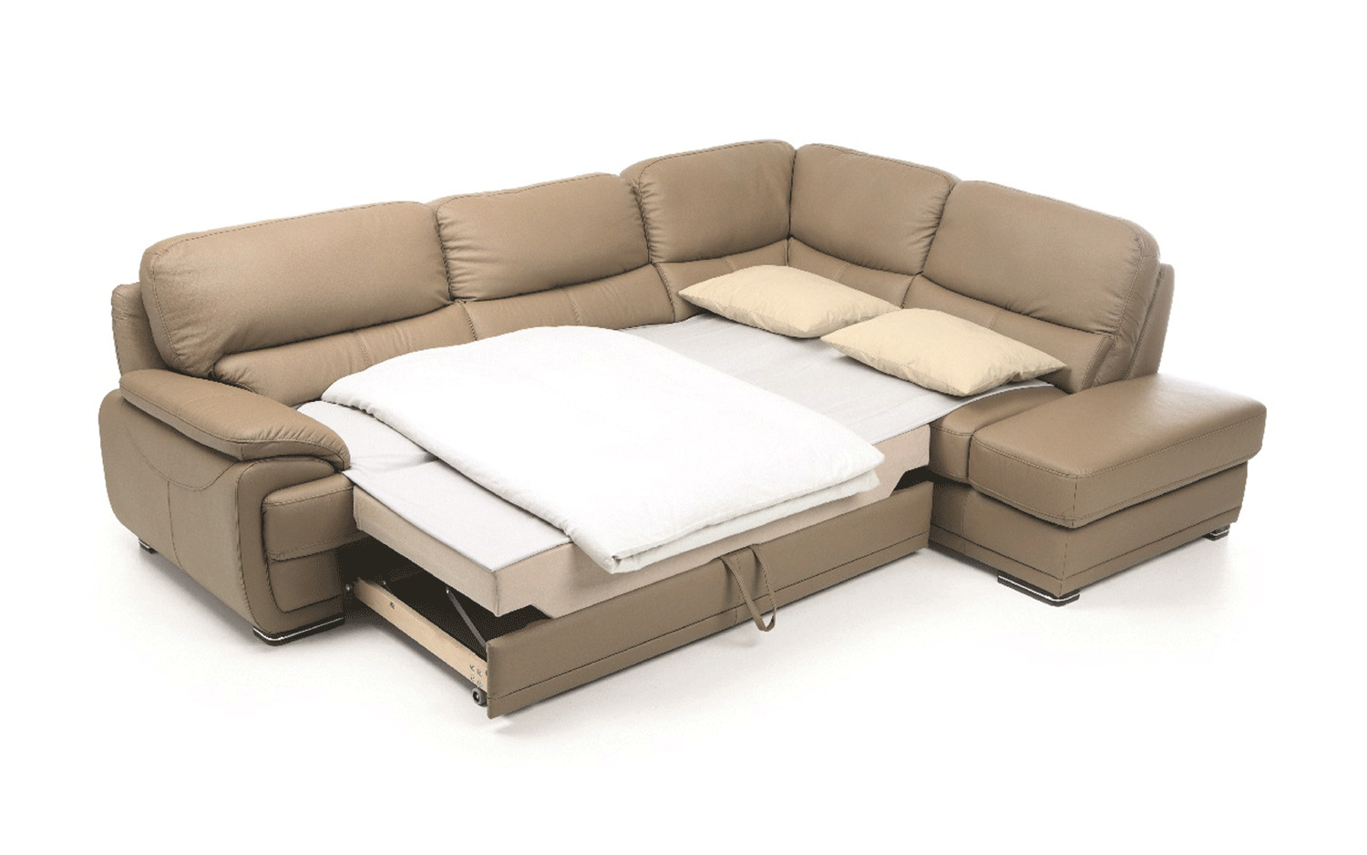 fold out sofa bed leather