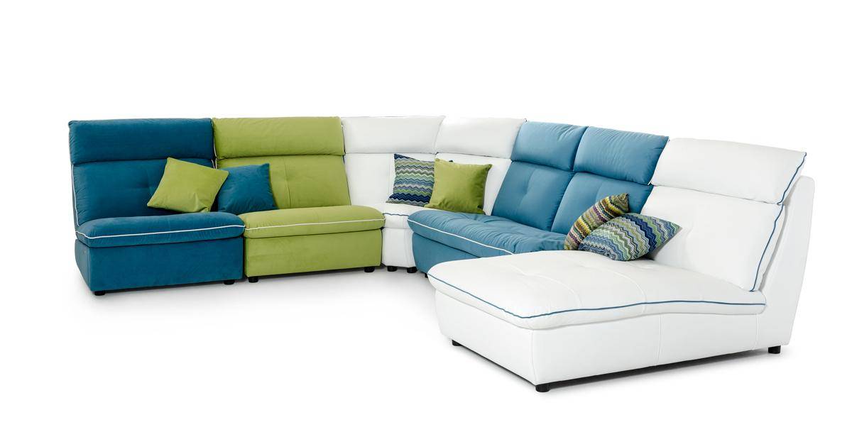 sectional sofa art van multi colored leather