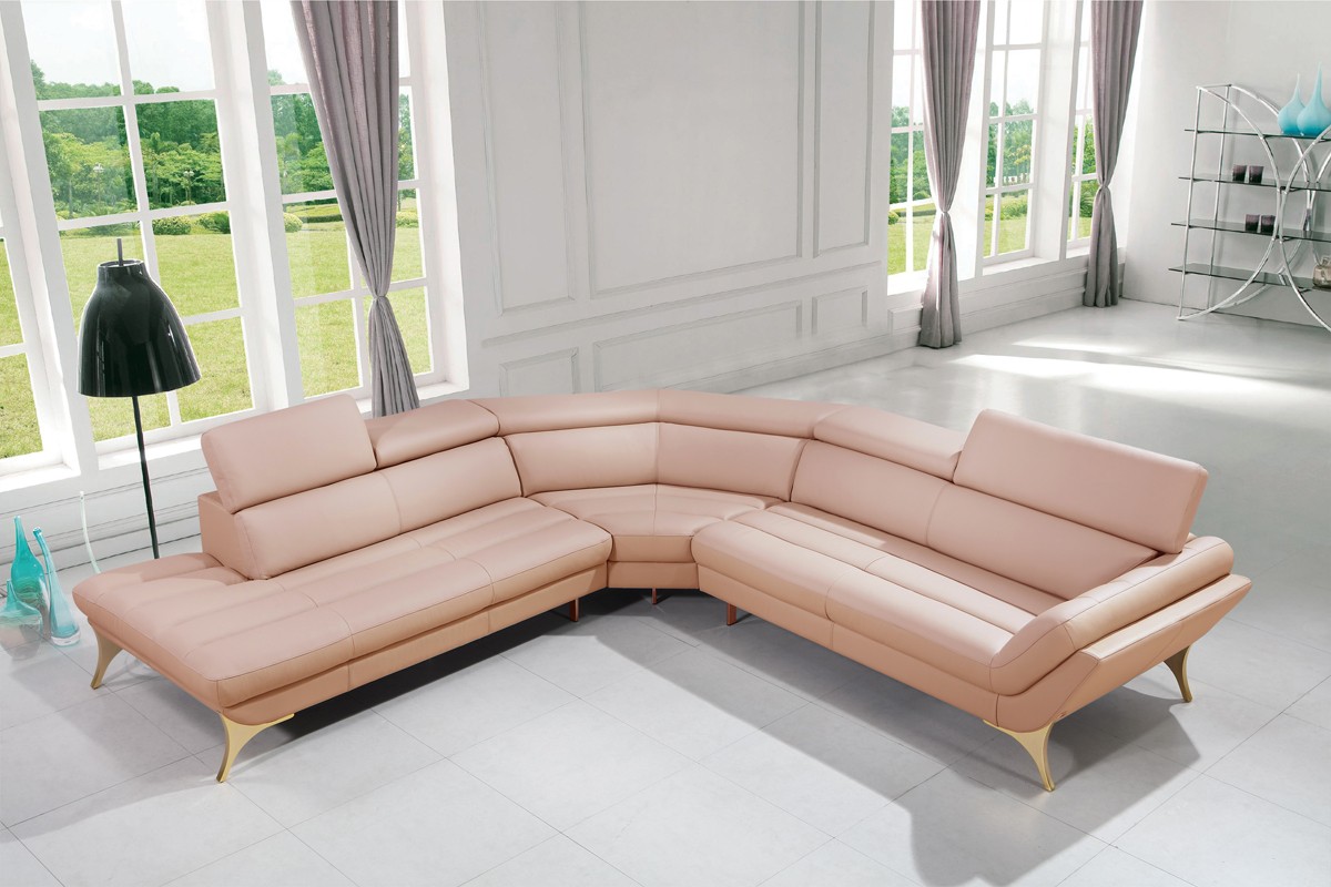 Luxury Sectional Upholstered In Real Leather Mesquite Texas Vig Divani