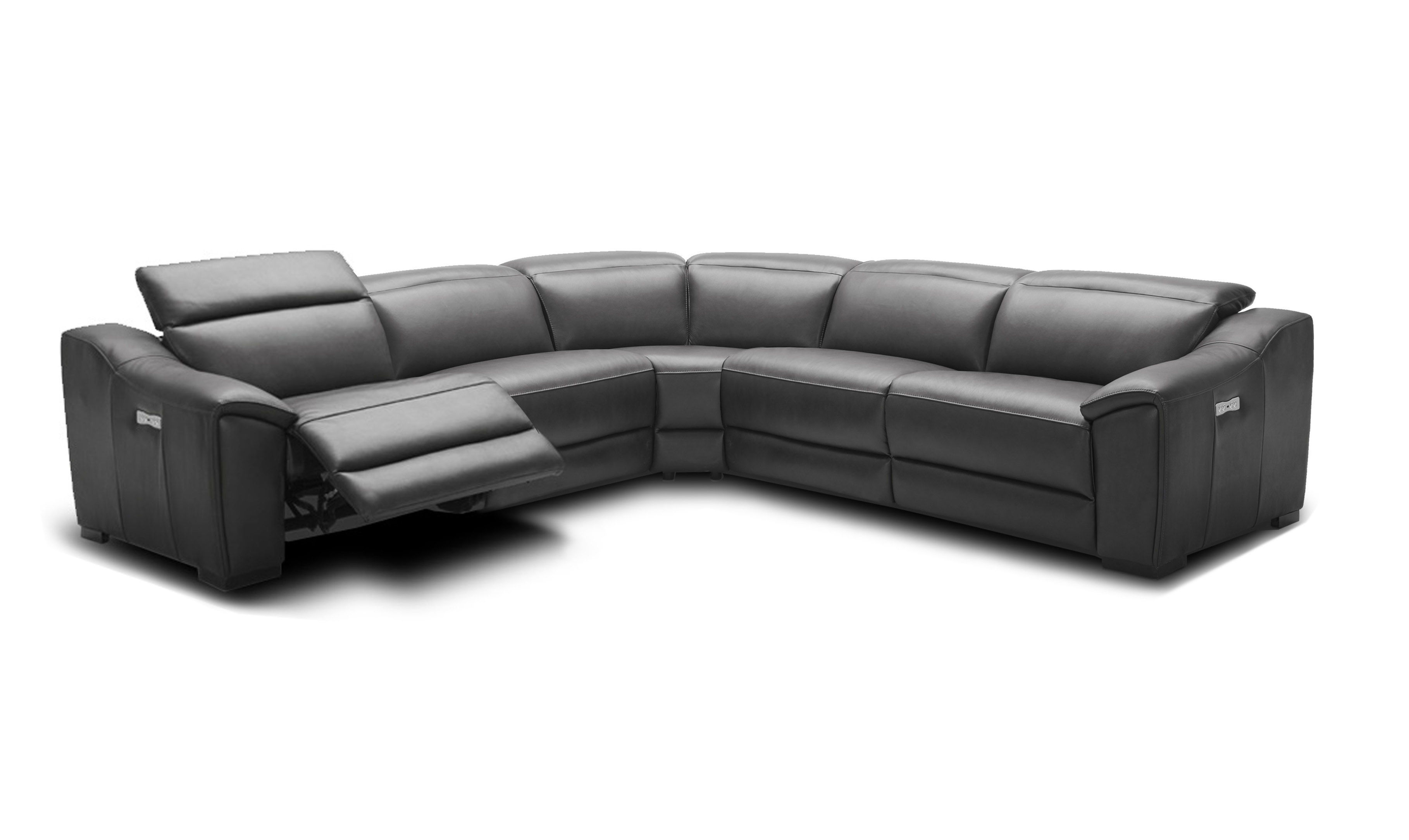 small leather curved modern sofa sectional