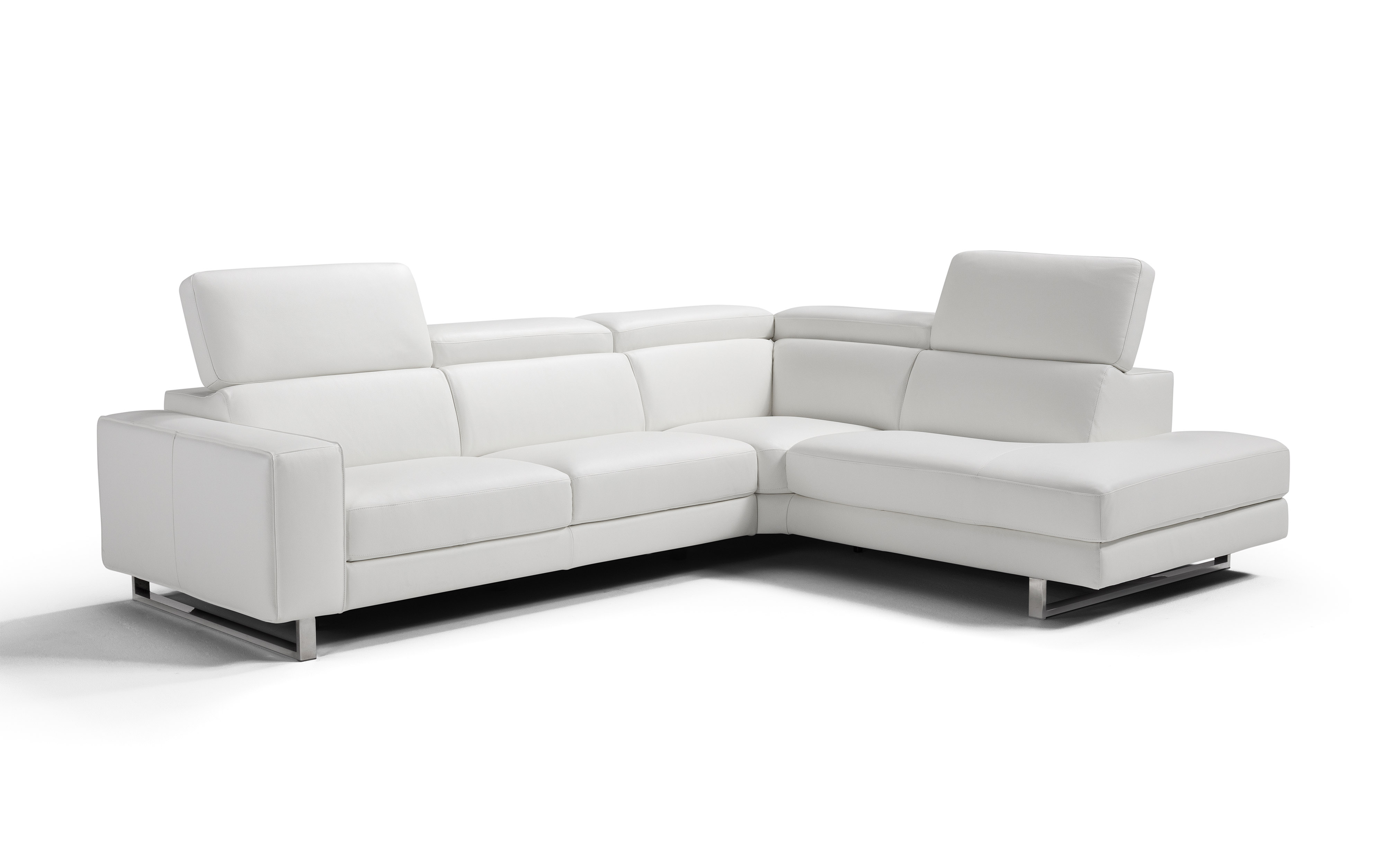 leather sectional sofa with adjustable headrests