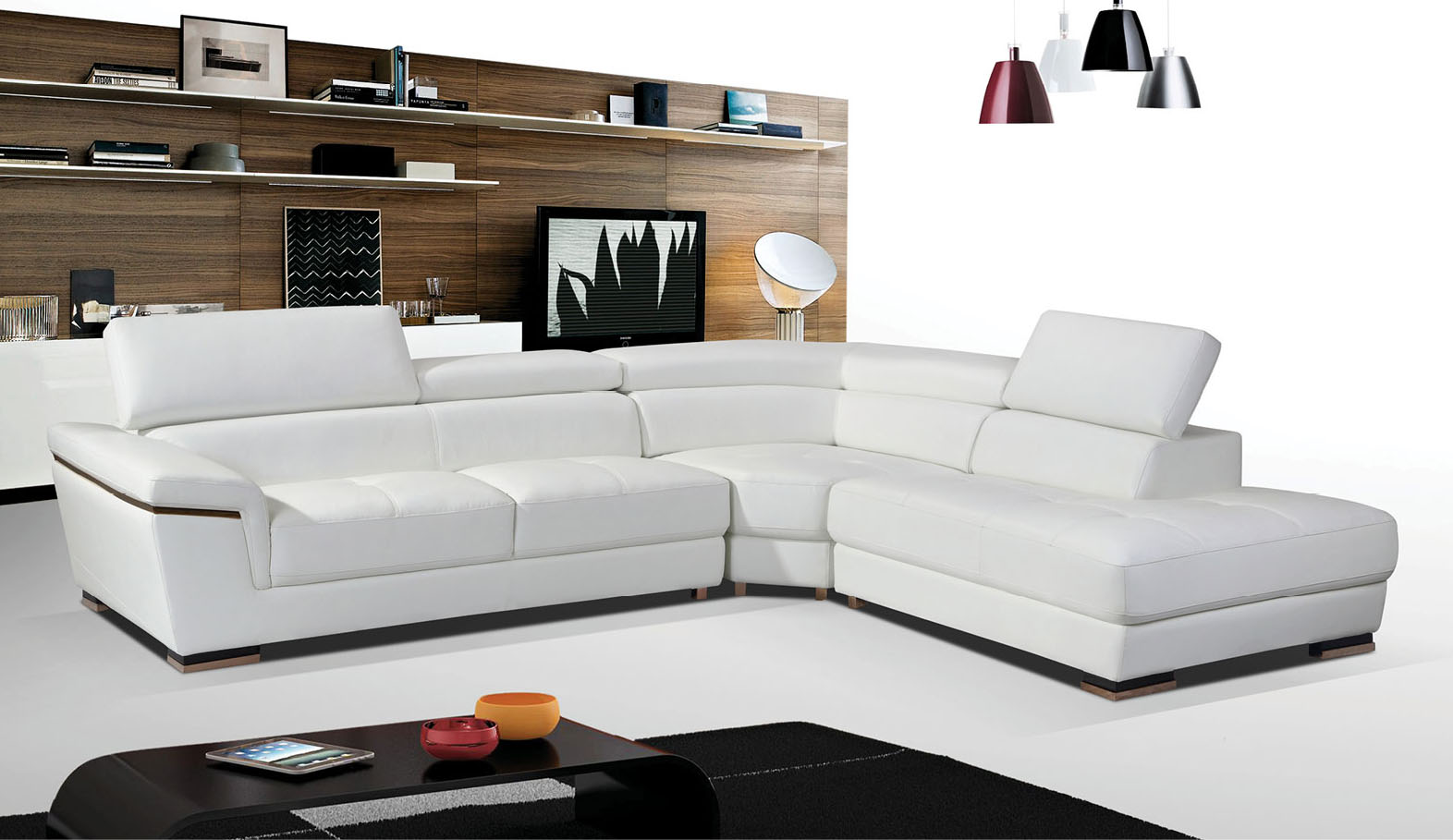 Elite Quality Leather L-shape Sectional Irvine California ESF-2383