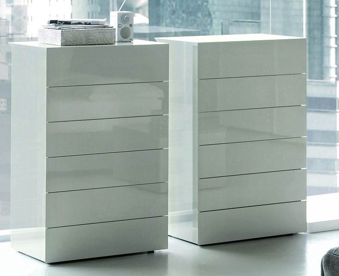  Contemporary  Italian  Six Drawer  Chest with Color Options 