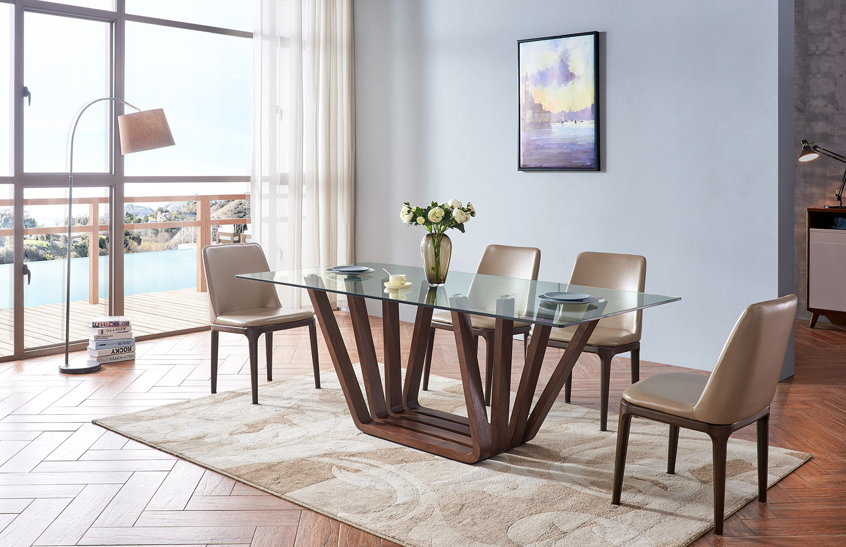 modern dining room glass table sets