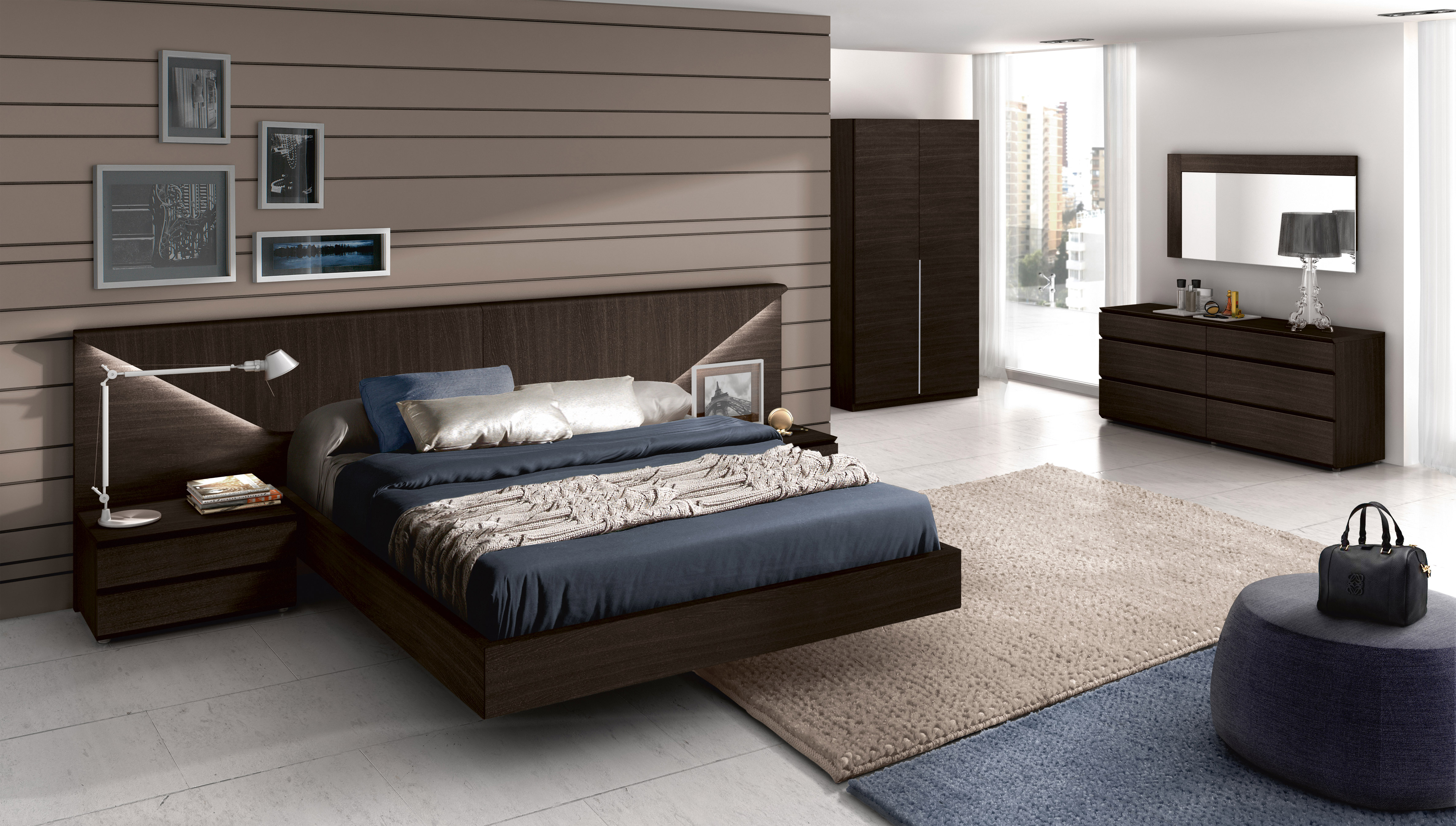 contemporary dark wood bedroom furniture