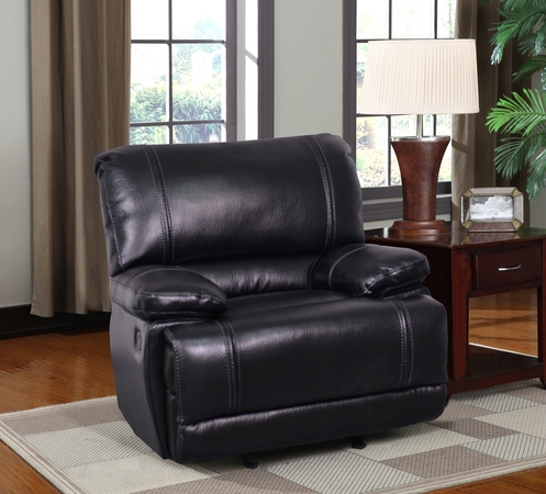 Black Plush Black Upholstered Recliner Chair Shop modern Italian and