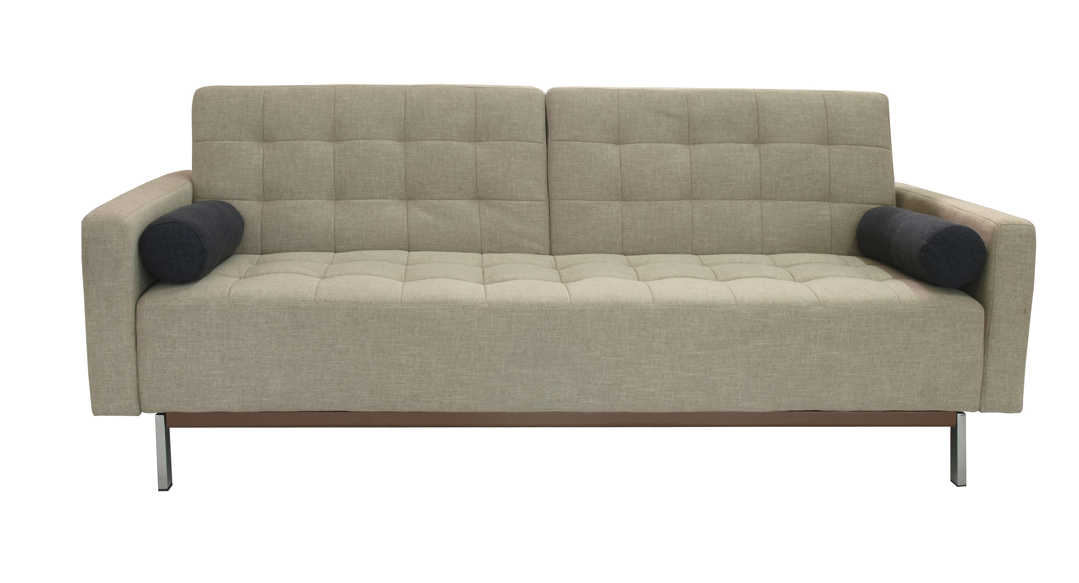 beige fabric sofa bed